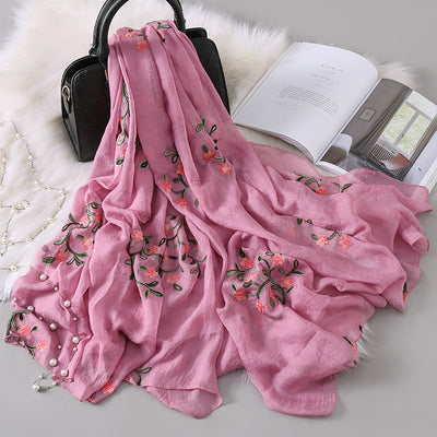 Bufanda Larga Bordada para Otoño e Invierno - Image 13