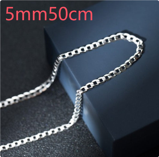 Cadena Cubana de Plata Esterlina S925 para Hombre - Collar Dominante de Clavícula - Image 21