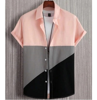 Camisa Casual para Hombre con Estampado Digital y Cuello de Pie - Image 8