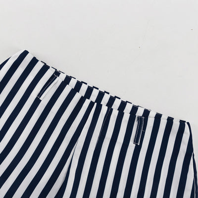 Conjunto de Tres Piezas: Cardigan Rayado, Top Tubo y Pantalón Ancho - Image 17