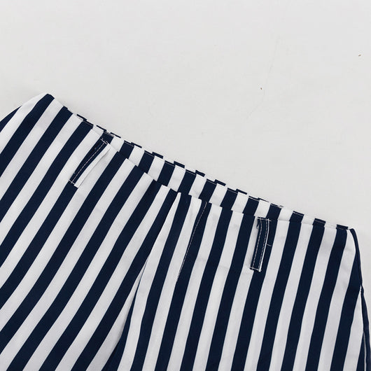 Conjunto de Tres Piezas: Cardigan Rayado, Top Tubo y Pantalón Ancho - Image 17