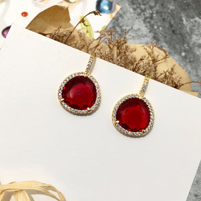 Aretes Triángulo de Cristal Multicolor con Incrustación de Cobre - Image 21