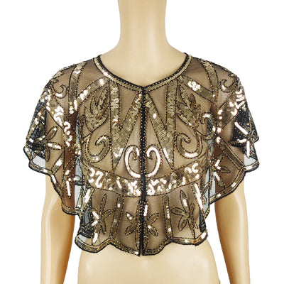 Capa Brillante con Lentejuelas y Malla para Mujer - Image 9