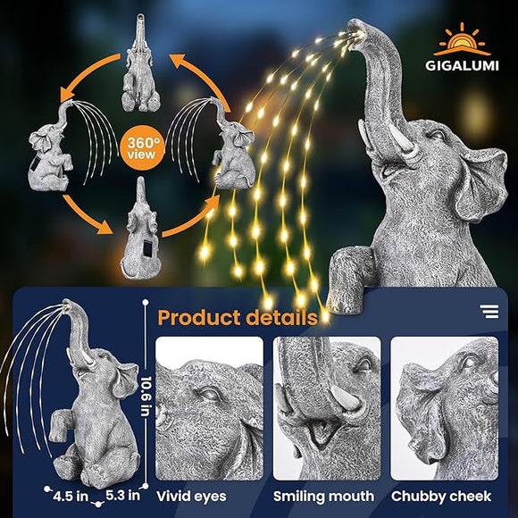 Escultura de Elefante para Jardín en Resina - Decoración Exterior