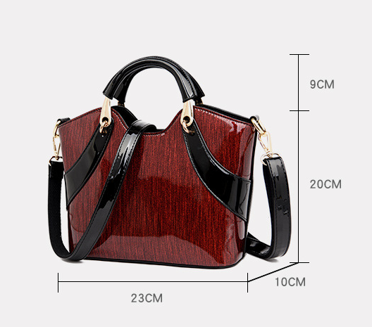 Bolso Bandolera de Cuero Charol con Lentejuelas y Hombro Único - Image 9