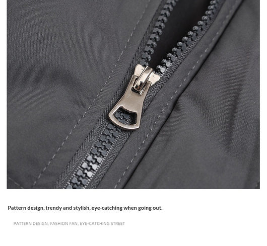 Chamarra Hoodie de Algodón Liso Estilo Americano - Image 17