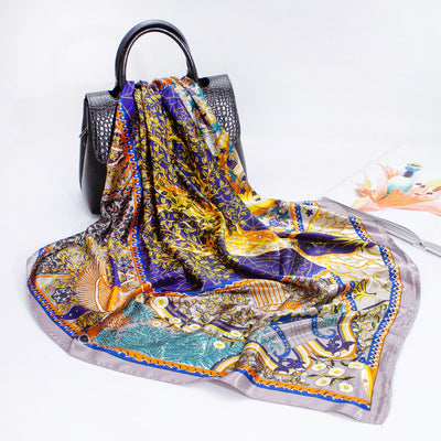 Pañuelo de Seda Estampado Europeo - Image 8