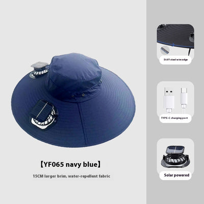 Gorra de Sombra Solar con Ventilador para Hombre - Ideal para Montaña y Pesca - Image 17
