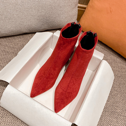 Botas Cortas Rojas para Mujer - Image 7