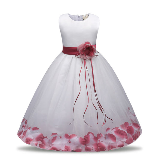 Vestido de Princesa Infantil con Malla Floral - Image 15