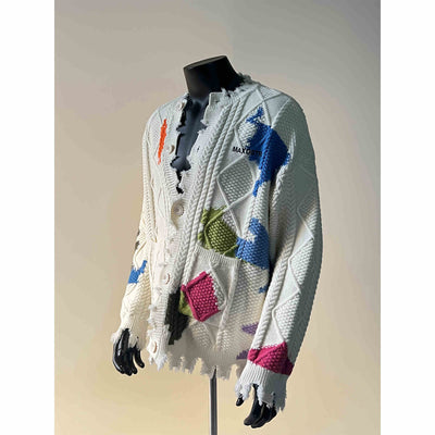 Cardigan de Contraste Dañado - Suéter Versátil Unisex - Image 15