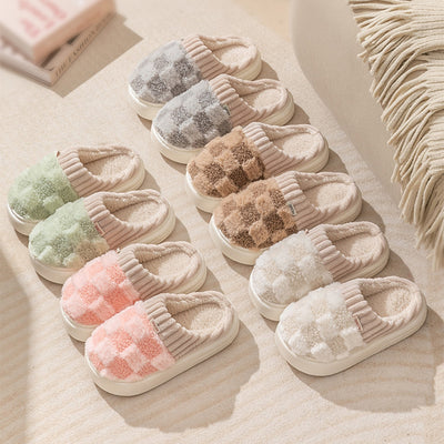 Pantuflas de Cuadros Cálidas para Mujer - Zapatillas de Casa Acolchadas con Suela Antideslizante - Image 16