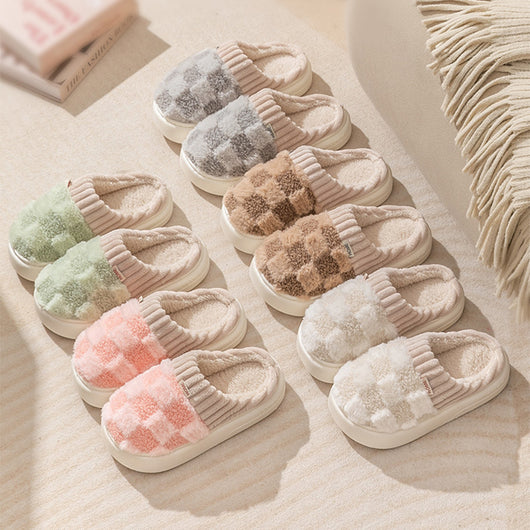 Pantuflas de Cuadros Cálidas para Mujer - Zapatillas de Casa Acolchadas con Suela Antideslizante - Image 16