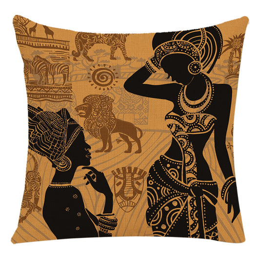 Funda de Cojín Decorativa Africana para Cama y Auto
