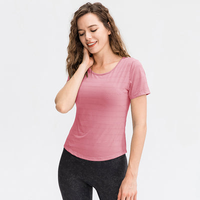 Ropa Yoga Suelta para Mujer con Mangas Cortas - Image 23