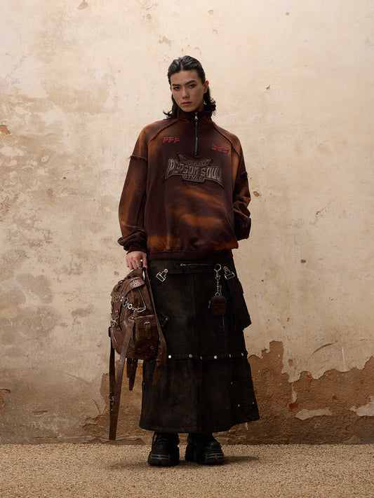 Sudadera con Cuello Alto, Teñido Anudado y Detalles Bordados - Image 2