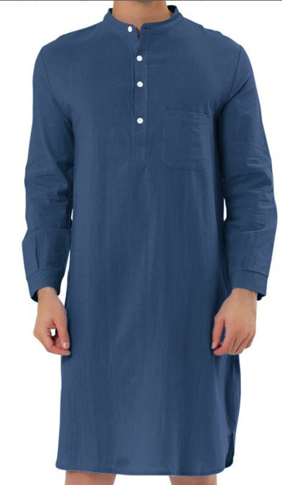 Bata Camisera Clásica con Bolsillos para Hombre - Image 9