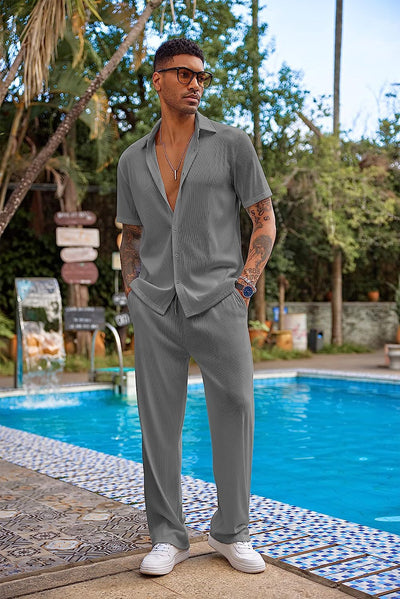 Pantalón Corto Suelto de Ocio - Traje Deportivo Casual - Image 40