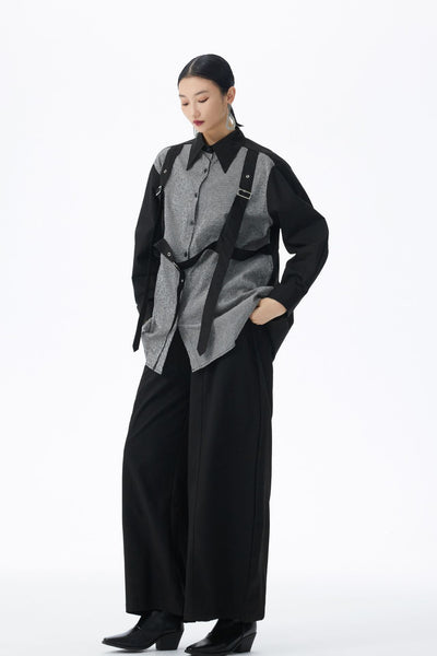 Blusa Sofisticada con Tirantes y Contraste de Colores para Mujer - Image 22