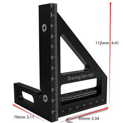 Regla de Aleación de Aluminio para Carpintería con Ángulos y Líneas de Referencia - Image 15