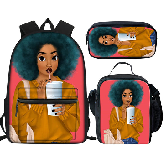 Mochila Escolar Multifuncional con Estampado Creativo para Niñas - Image 3