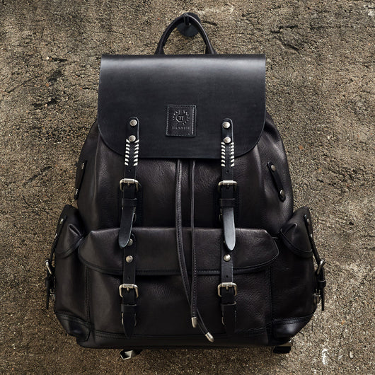 Mochila de Viaje Cuero Genuino Gran Capacidad para Hombre