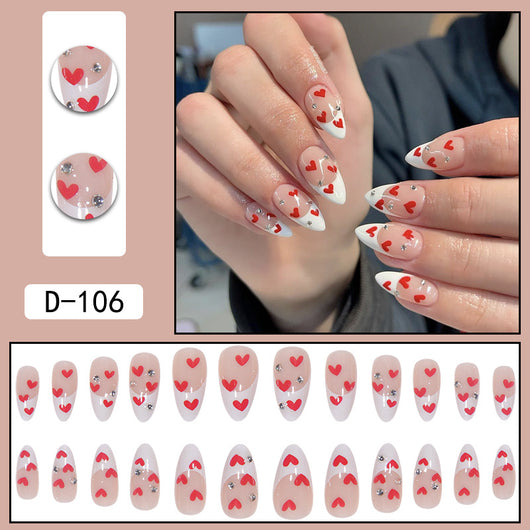 Uñas Postizas con Cristales Gota de Agua - Diseño Elegante y Brillante - Image 5