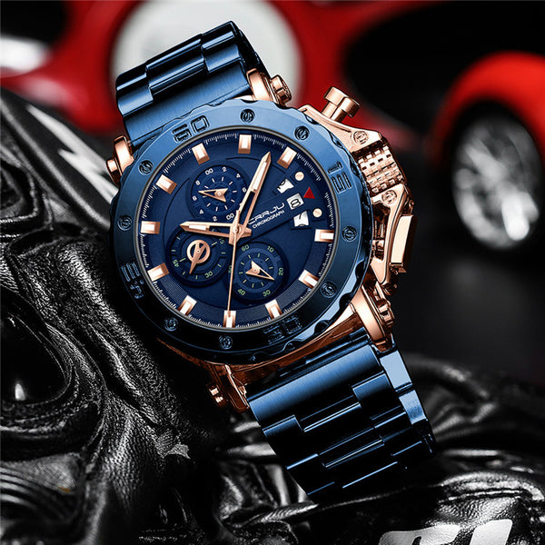 Reloj de Pulsera Acero Inoxidable con Esfera Extragrande