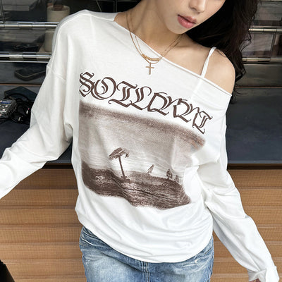 Camiseta Mujer Estilo Hip-hop con Estampado Trendy - Image 2