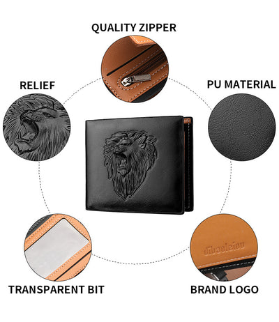 Billetera para Hombre con Patrón de León Grabado - Image 22