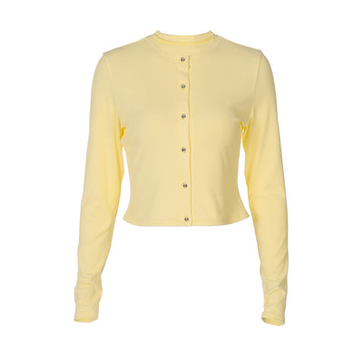 Blusa Ajustada de Manga Larga en Color Sólido para Mujer - Image 4
