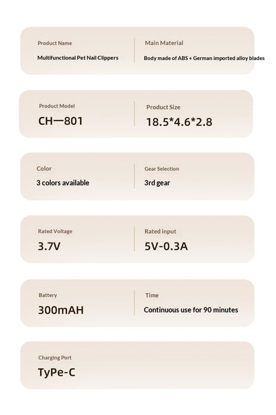 Cortauñas y Limador Eléctrico para Mascotas - Image 20