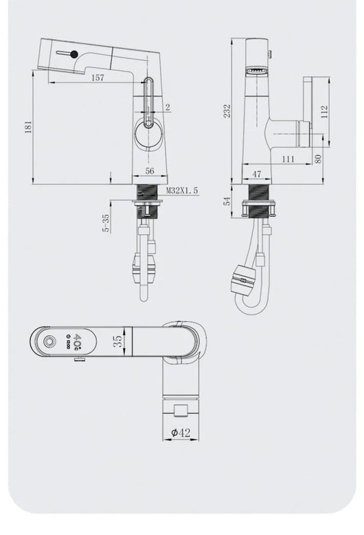 Grifo Digital de Baño con Pantalla Táctil, Rotación y Altura Ajustable - Image 7