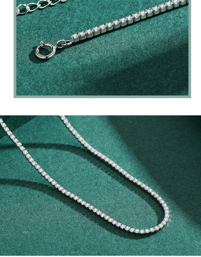Collar de Plata 925 con Diamantes Incrustados - Lujo Ligero para Influencers - Image 4