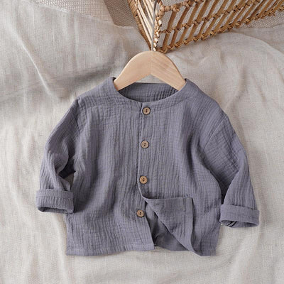 Cardigan de Algodón y Lino para Bebé - Abrigo Manga Larga Color Sólido - Image 9