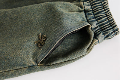 Shorts de Mezclilla con Detalle de Moño para Hombre - Estilo Urbano Americano Verano - Image 10