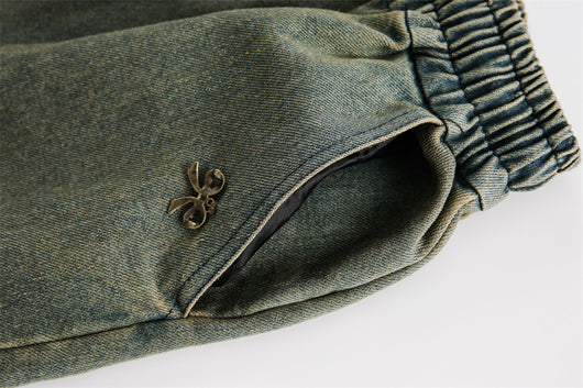 Shorts de Mezclilla con Detalle de Moño para Hombre - Estilo Urbano Americano Verano - Image 10