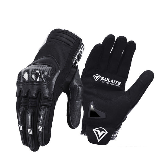 Guantes de Motocicleta Piel de Oveja con Fibra de Carbono para Motorista - Image 11
