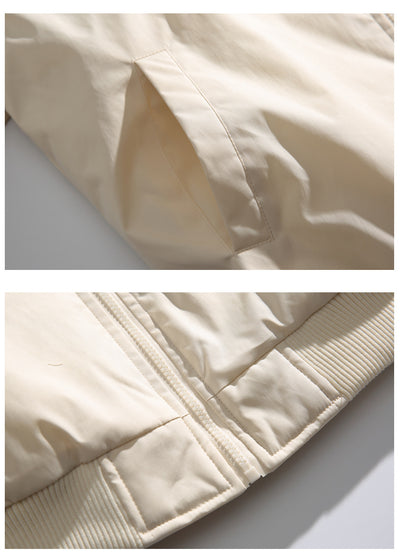 Chaqueta de Algodón con Bordado de Letras - Estilo Casual Sofisticado - Image 13