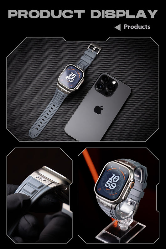 Correa Elástica de Silicona con Hebilla Metálica Plegable para iWatch 1-9 - Image 27