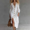 Blusa Manga Larga Blanca Elegante