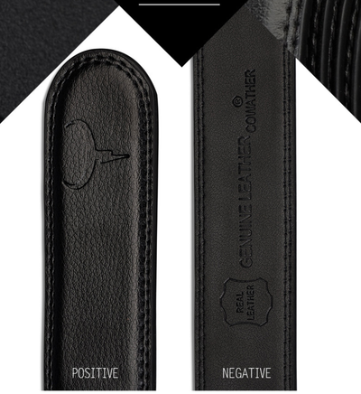Cinturón de Cuero Vacuno con Hebilla Automática de Doble Capa para Hombre - Image 20
