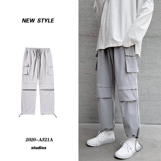 Pantalones Overol Hombre Plus Talla Grande Pierna Ancha Hip Hop Casual Verano - Image 11