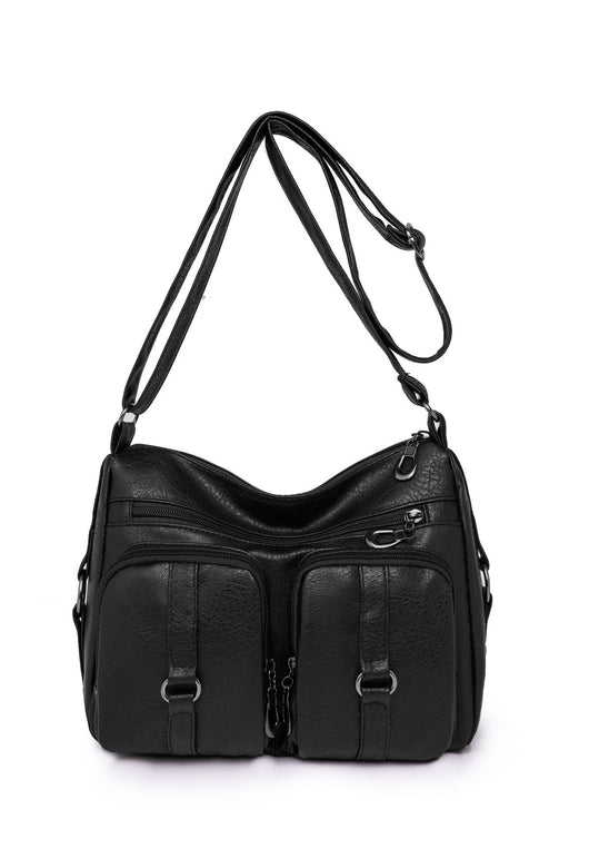 Bolso Bandolera de Cuero PU en Colores Sólidos para Mujer - Image 7