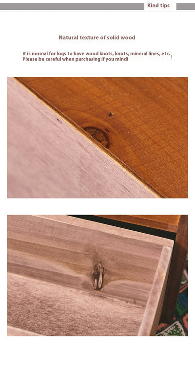 Gabinete de Almacenamiento Cosmético Vintage Madera con Doble Cajón - Image 13