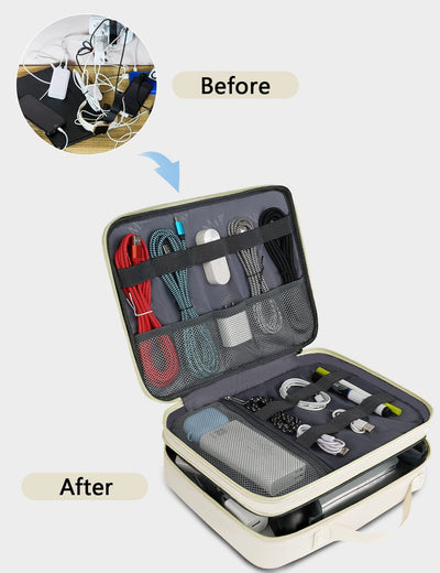 Bolsa Organizadora Dual para Cables, Cargadores y Accesorios Electrónicos - Image 16