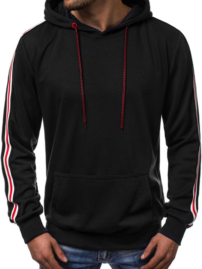 Sudadera Hoodie Hombre Diseño Moderno con Paneles Contrastantes - Image 4