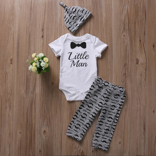 Traje Infantil Elegante con Corbatín, Bigote y Accesorios de Tres Piezas - Image 8