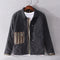 Chaqueta Casual Hombre con Parches y Rayas Contrastantes