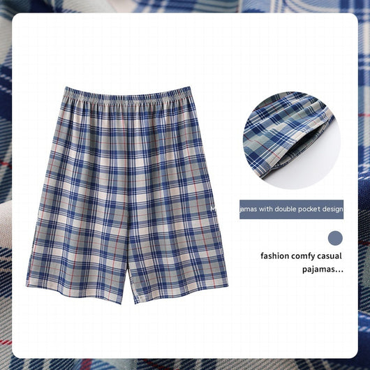 Pantalones Pijama Modal Hombre Verano Algodón Sueltos Casuales - Image 16